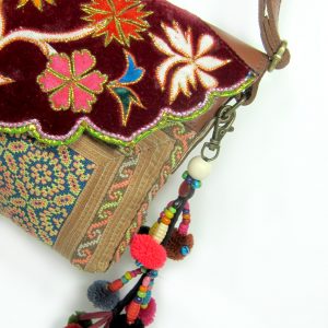 Colorful Pom poms Keychain, Zip Pull Bag Accessory Decoration Thailand Handmade. (AC1014)