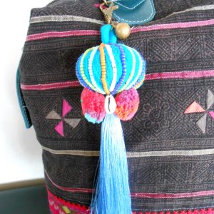 Chinese Lantern Keychain Zip Pull Bag Accessory Decoration by Handmade. (AC1008)