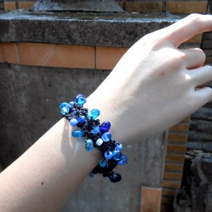 Bubble beaded Bracelet, Wax String Bracelet Jewelry Thailand Handmade. (JB1008)