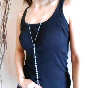 Body Gold, Silver Chains with White Pearls and Turquoise Beads, Chain Body Jewelry Fashion. (JC1003)